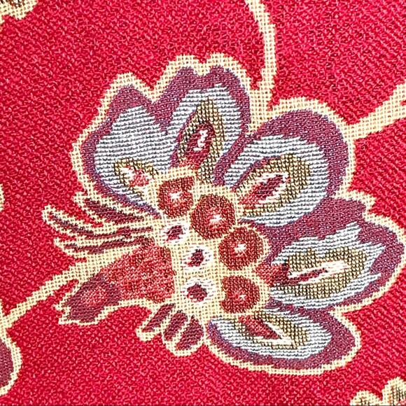 Stonebridge Size Small Floral Tapestry Trucker Style Jacket-Cinnamon Red - Picture 12 of 15